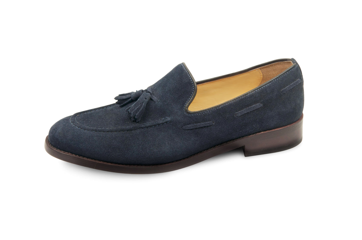 Prestige Tasselled Navy Suede Loafer Shoe