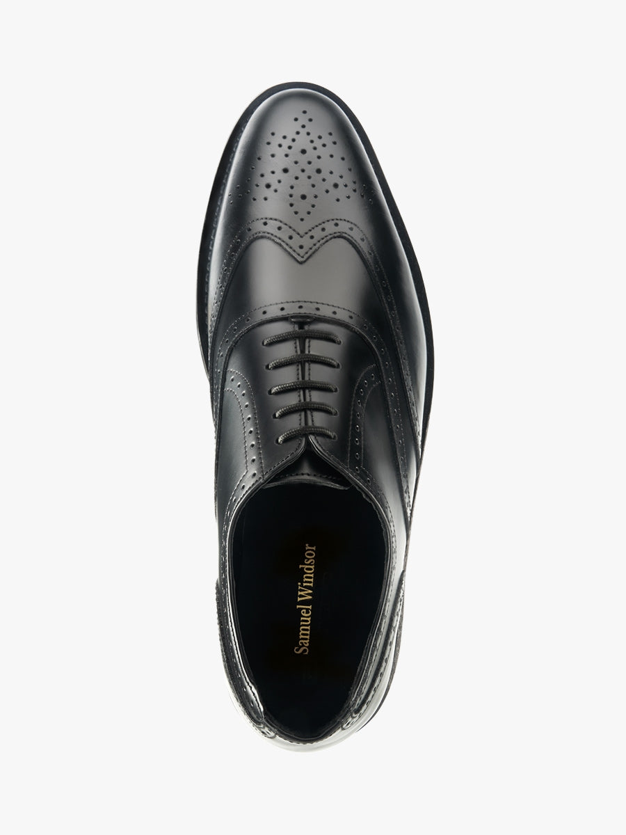 Cheltenham Brogue Black Shoe